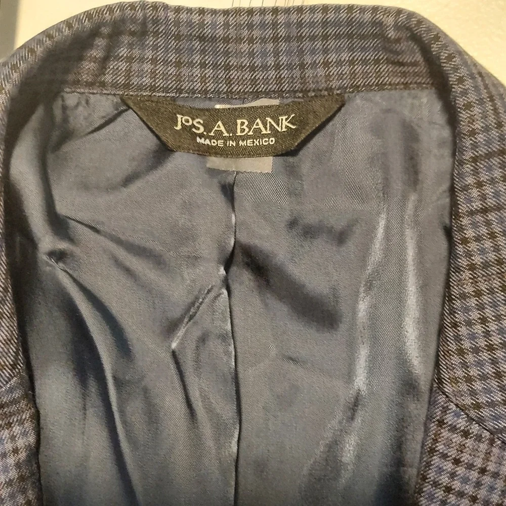 Jos. A. Bank Signature Collection‎ Tailored Fit Silk Wool Blue Blazer Jacket 48R